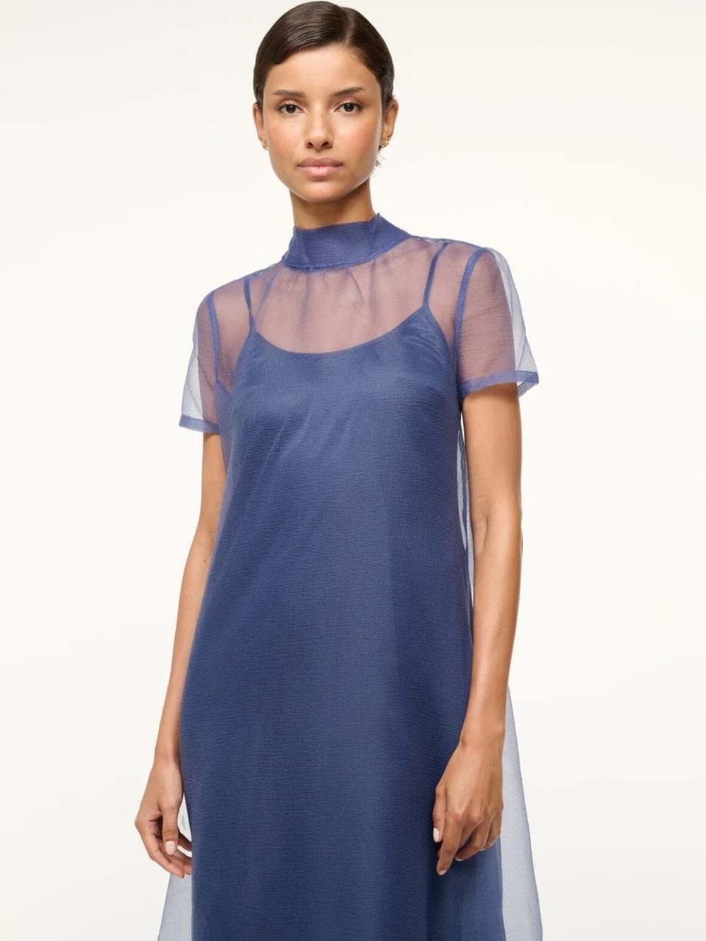 Staud CALLUNA DRESS NAVY - Picture 2 of 6